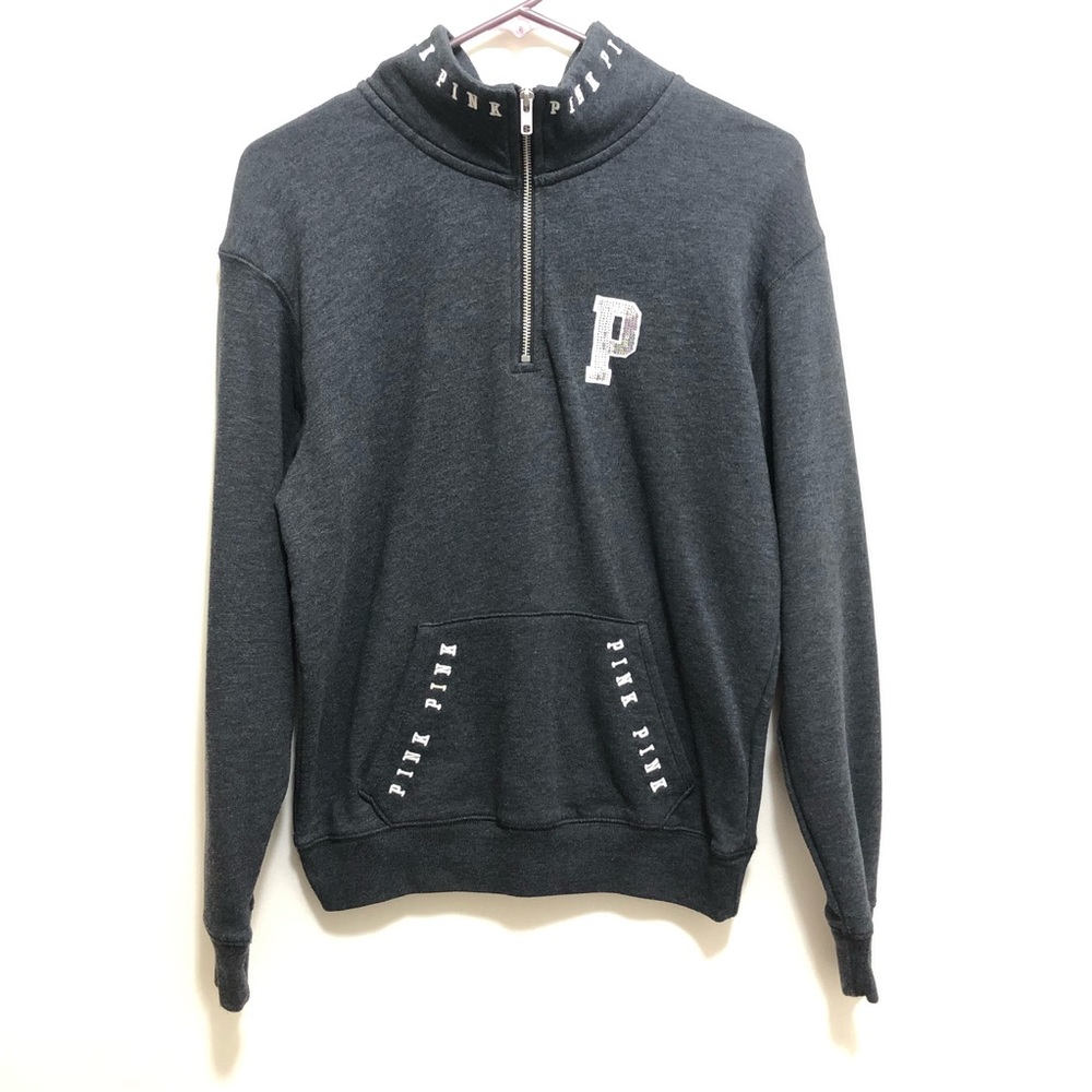 VS PINK Bling Quarter Zip XS